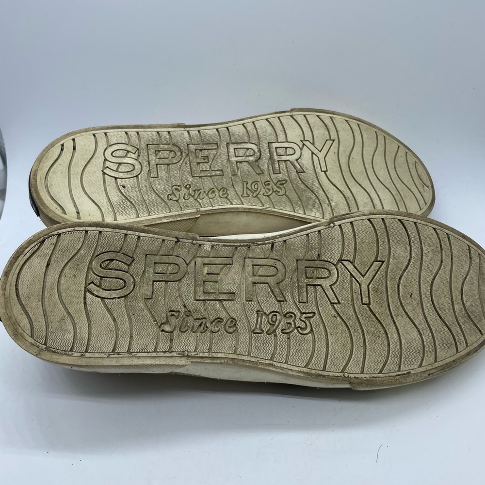 Sperry Top-Sider Pier View Holiday Champagne Gold Glitter Sneaker Women’s 9.5 - Picture 7 of 9